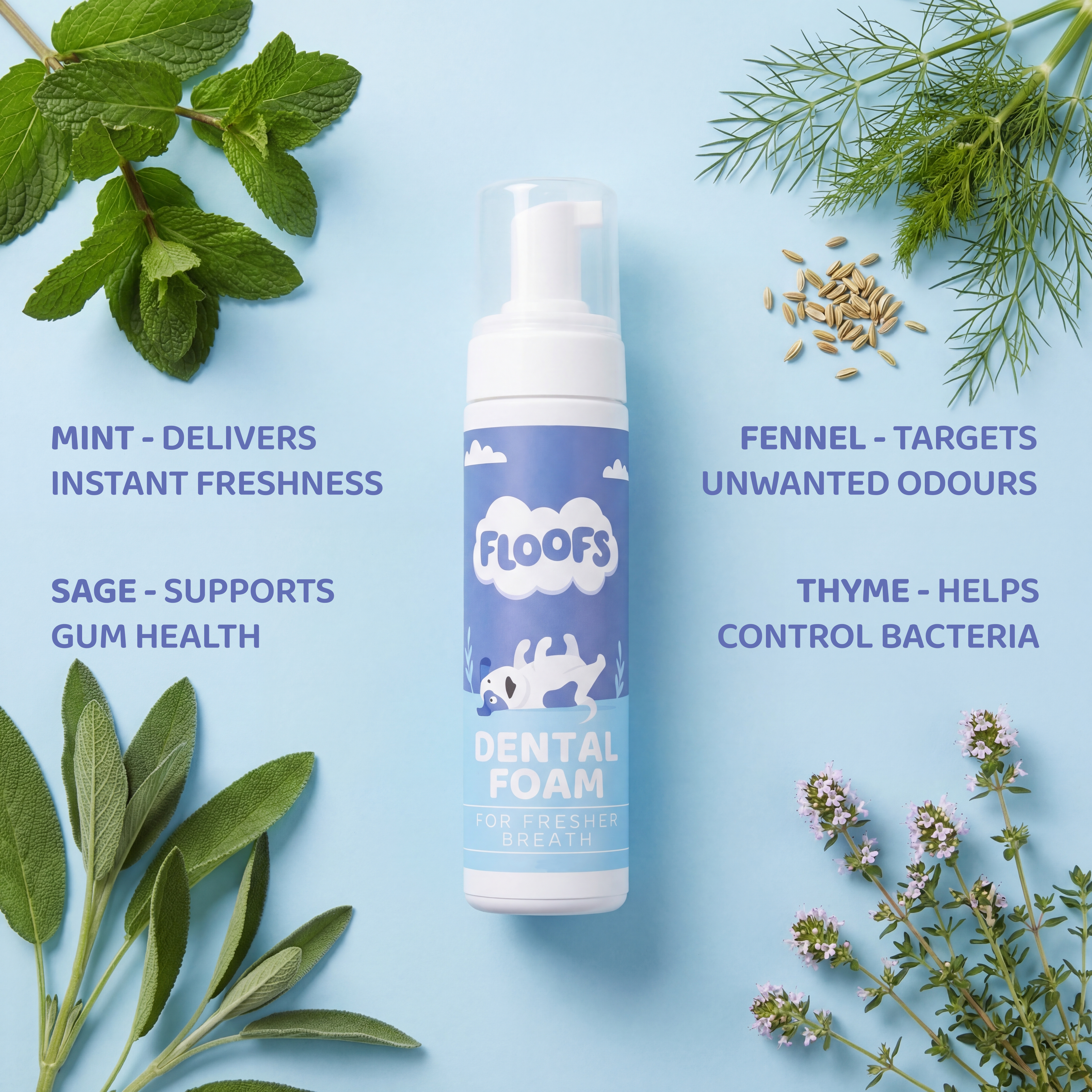 Floofs Dog Dental Foam