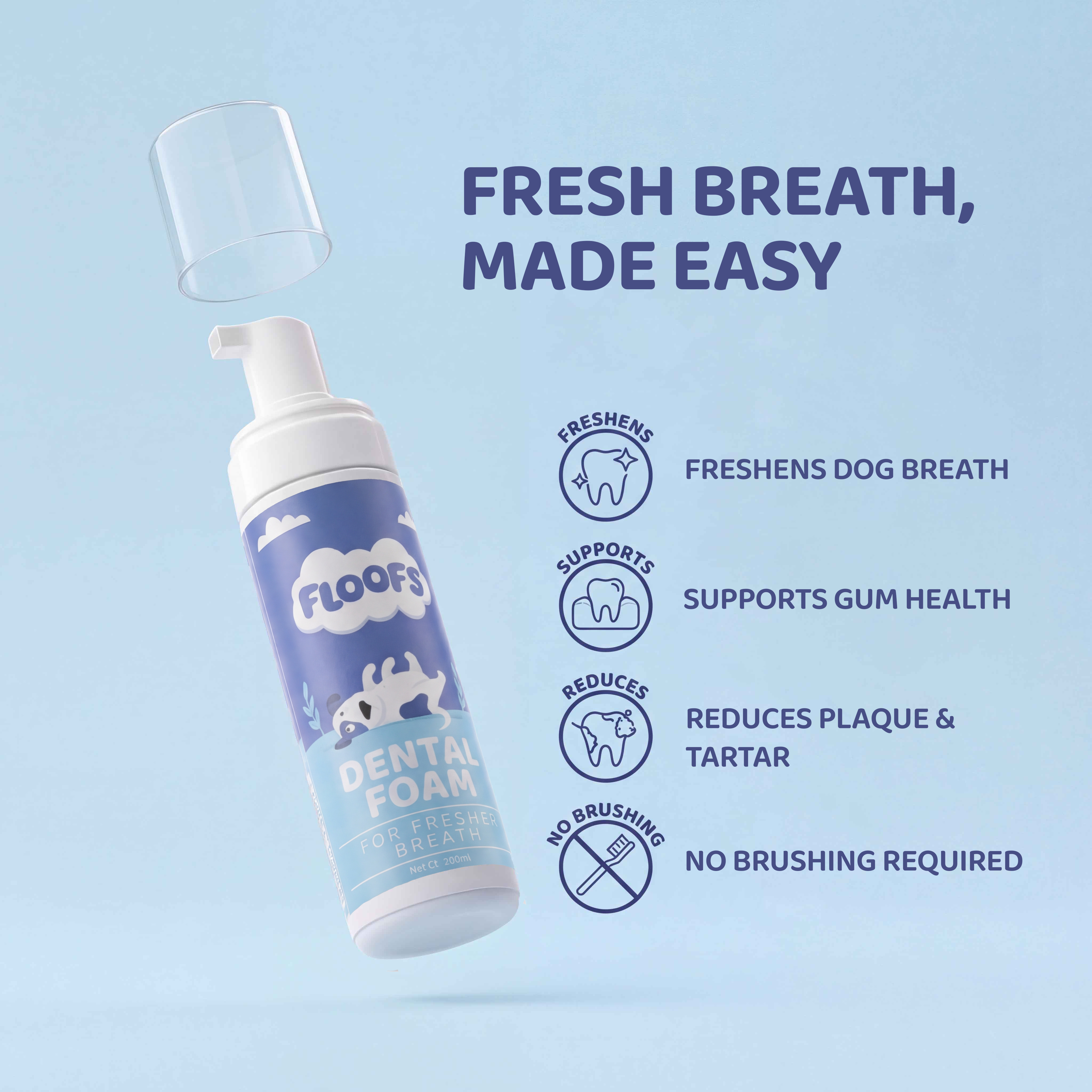 Floofs Dog Dental Foam