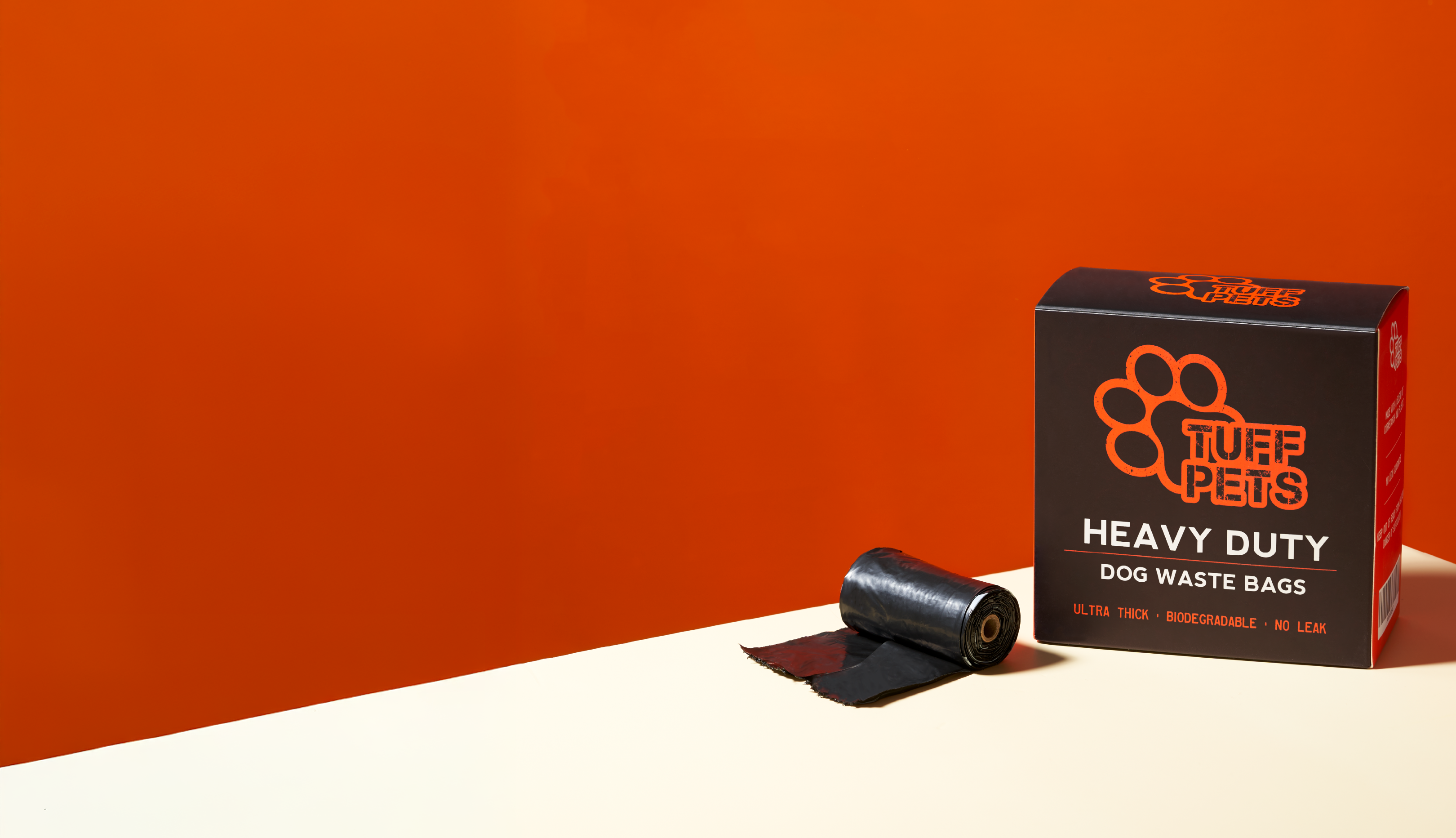 biodegradable poo bags on table