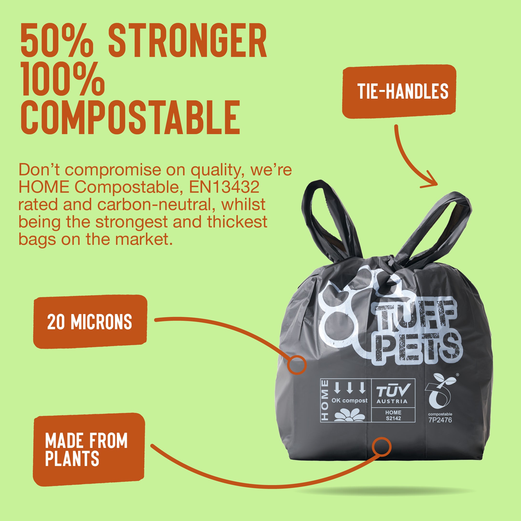 Compostable Dog Poop Bags - Heavy Duty