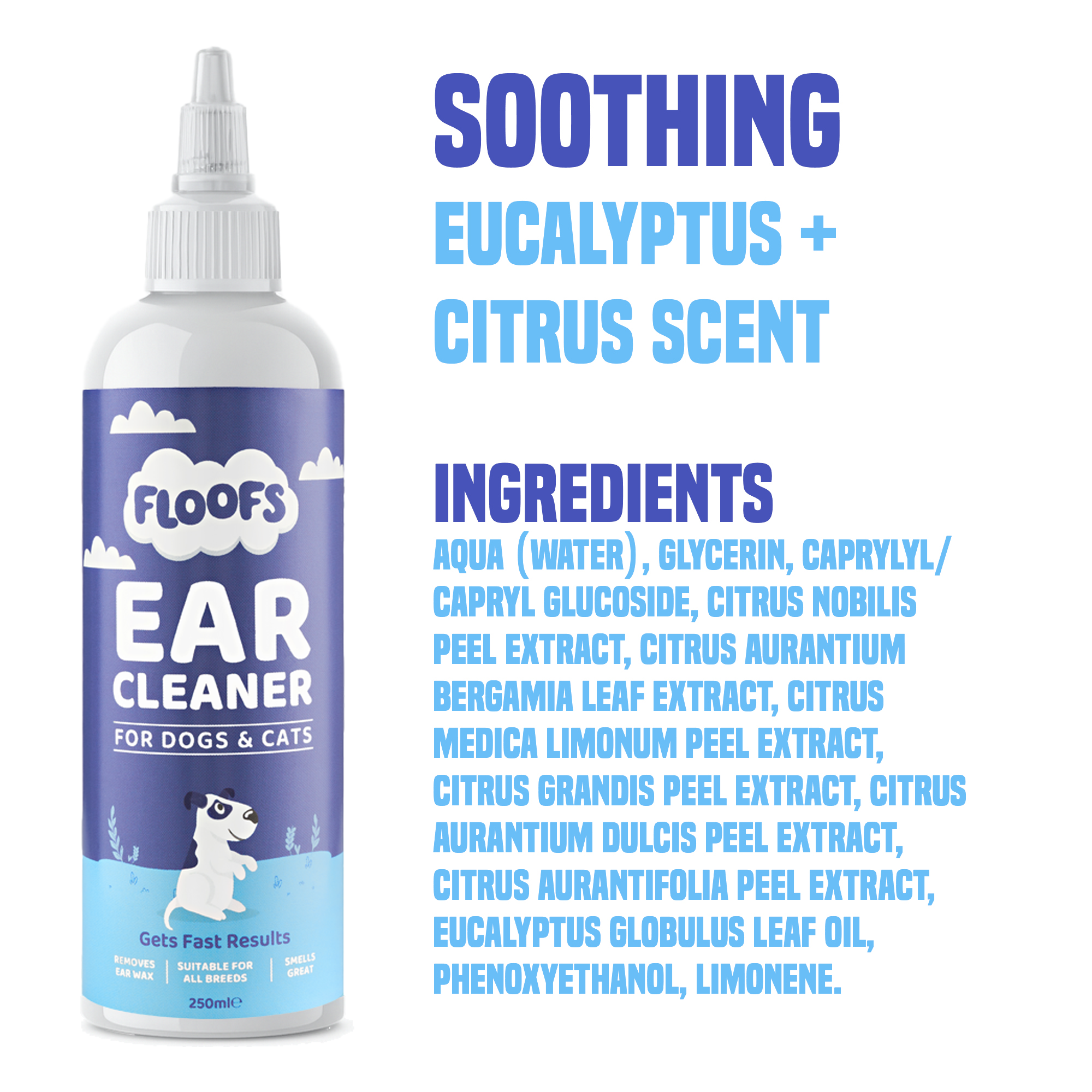 Floofs Pet Ear Cleaner - For Cats & Dogs