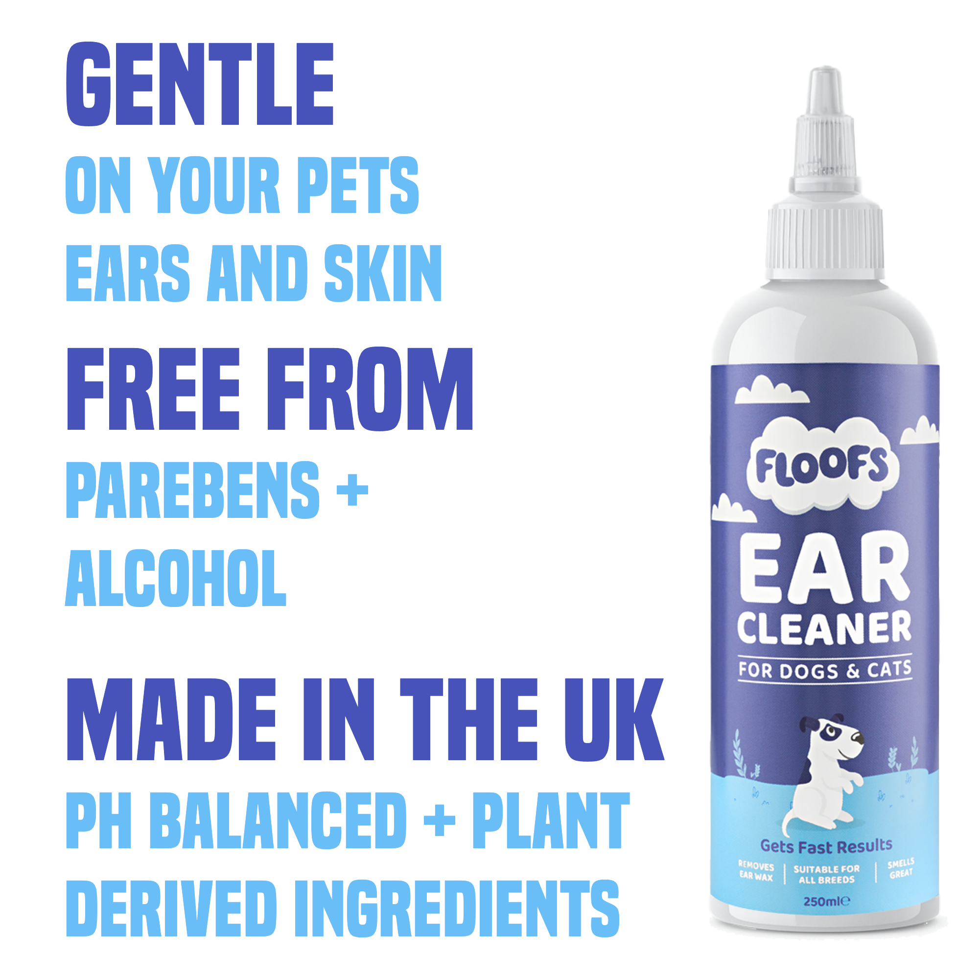 Floofs Pet Ear Cleaner - For Cats & Dogs