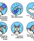 Instructions for using Floofs Pet Ear Cleaner
